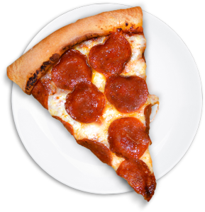 Pepperoni pizza slice